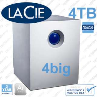 LaCie 4big Quadra 4TB RAID USB FireWire SATA Hard Drive  