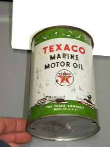   Metal Motor Oils Quart Picture Can w/ Ships Seagulls Original  