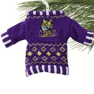  LSU Knit Sweater Ornament (Set of 3)