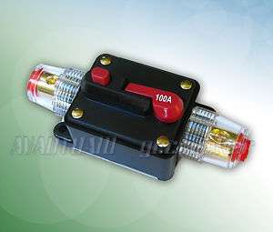 100A Car Audio Inline Circuit Breaker Fuse for 12V System Protection 