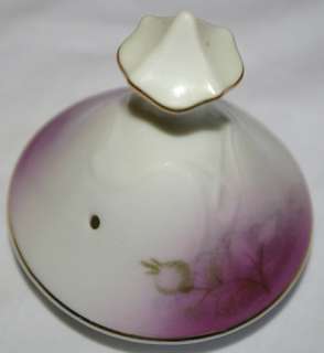 Vintage Lefton China Heavenly Rose Chocolate   Tea Set Lavender  
