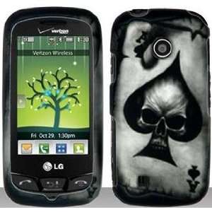 Spade Skull Hard Snap On Case Cover Faceplate Protector for LG Cosmos 