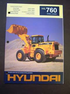 Hyundai HL 760 Wheel Loader Brochure/Specs Book  