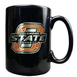  Oklahoma State Cowboys 15 Ounce Black Ceramic Mug Sports 
