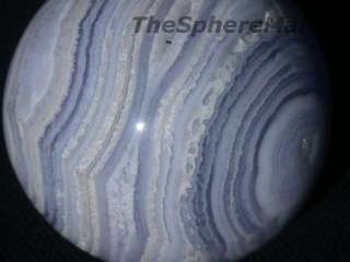   96 BLUE LACE AGATE SPHERE BLUE CRYSTAL BALL POLISHED GEMSTONE 49.8 mm