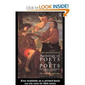   Poetry from Chaucer to Yeats (9780415118477) David Hopkins Books