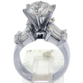   WOMENS DIAMOND ENGAGEMENT RING ROUND MARQUISE BAGUETTE CUT WHITE GOLD
