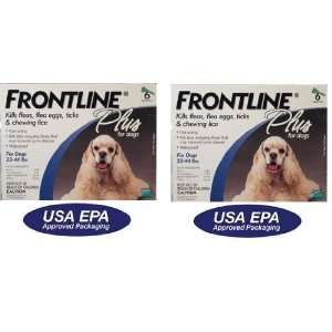  FRONTLINE PLUS for Dogs Flea & Tick 23 44 lbs Blue 12 