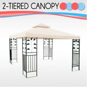 10 Replacement Gazebo Canopy Beige Top Cover Patio Outdoor Shade 