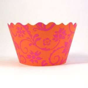  Citrus Pink Cupcake Wrappers (12 Wraps) 