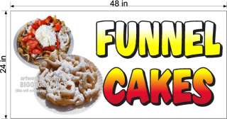 FUNNEL CAKE WITH STRAWBERRY BANNER 2 X 4 NEW  