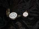 His & Hers Antique Silver Pocket Watches   Remontoir Bert Locle 8 and 