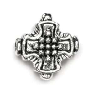  Accents Silver Plated Metal Beads & Findings 12.5mm Cross Bead 