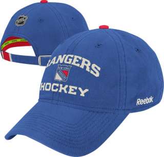   York Rangers EQ66Z Blue Reebok Hockey Official Team Adjustable Cap Hat
