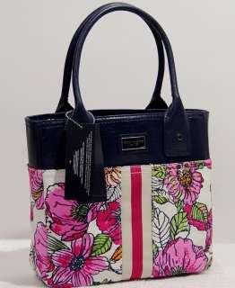 NEW Tommy Hilfiger Blue Floral Tote Bag Handbag Purse  