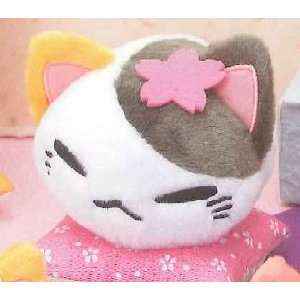  Nemu Neko with Flower Plush (4.5)   Type C Cherry 