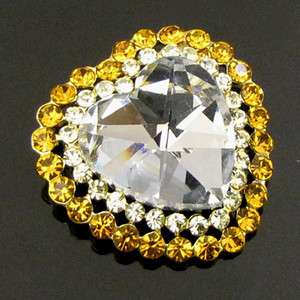 ADDL Item  1 pc Austrian rhinestone crystal heart brooch 