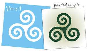 STENCIL Triskele Triple Spiral Wall Art Celtic Symbols  