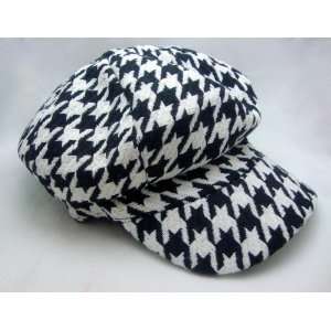  Black and White Houndstooth Hat 