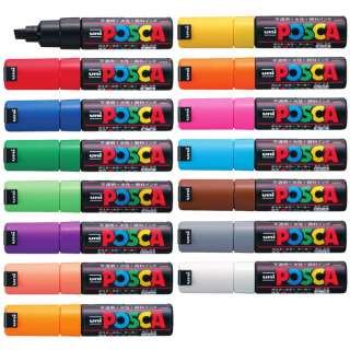 UNI POSCA Pen PC 8K 8.0mm JAPAN 15 colors new  