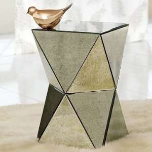 west elm Faceted Foxed Mirror Side Table 