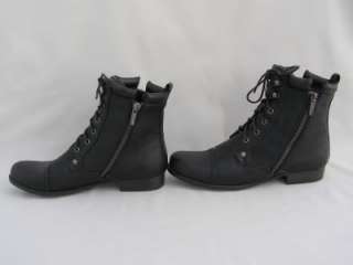 Womens 8M Boots by Wanted Black Ankle Lace up w Zippers 6UK 38EU 24JPN 