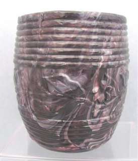 Vintage PURPLE SLAG Glass Cigar Cigarette Holder Vase  