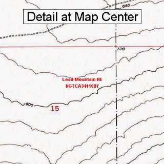 USGS Topographic Quadrangle Map   Lead Mountain NE 