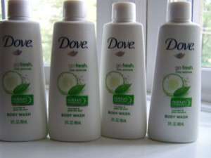 New Dove Go Fresh Cool Moisture Body Wash 3 oz each  