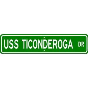  USS TICONDEROGA CG 47 Street Sign   Navy Patio, Lawn 