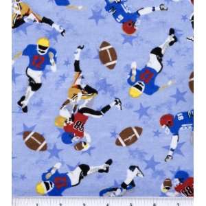  Snuggle Flannel Fabric Football Stars