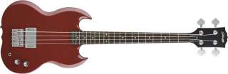 STAGG Cherry Rock Electric Bass Guitar w/Vintage Style Humbucker 