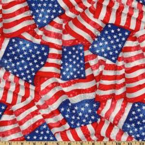   US Flag Red/White/Blue Fabric By The Yard Arts, Crafts & Sewing