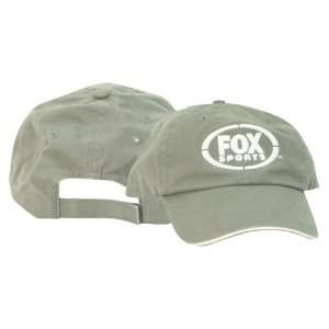 Fox Sports Logo Adjustable Baseball Hat   Grey  Sports 