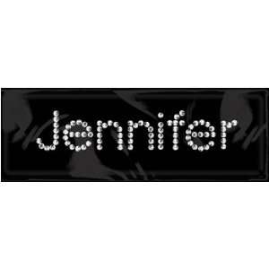  Rhinestone/Brad Name Stickers Jennifer