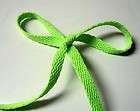 Pair lot of 54 inch 137cm Neon Lime Green Flat Athletic Shoelaces 