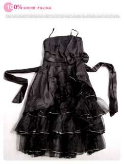 Elegant Bowknots Cocktail Party Dresses Hot BLACK GC86  