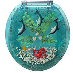Trimmer Polyresin Dolphins Toilet Seat  