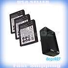 3x new1500mah battery dock charger for htc merge thunderbolt my