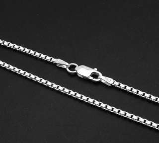   Italian Venetian Box Chain Necklace Real 925 Sterling Silver  