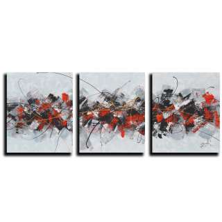Abstract Y3P Oil Paint 3 piece Canvas Art Set  