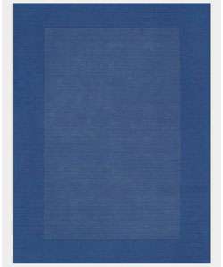 Hand tufted Blue Border Wool Rug (5 x 8)  