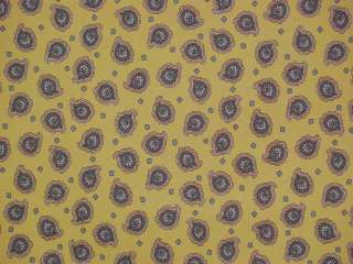 John Wolf Paisley Drapery Upholstery Fabric Yellow Teal  