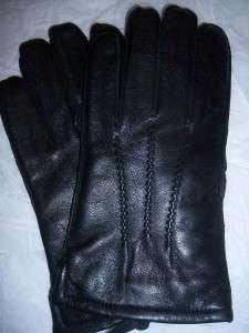 Mens Xlarge Thinsulate black Genuine.Leather Gloves  