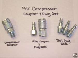 INDUSTRIAL STYLE AIR COMPRESSOR COUPLER AND PLUG SET  