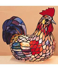 Tiffany Rooster Accent Lamp  