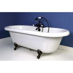 Vintage Collection 67 inch Acrylic Dual Clawfoot Tub with 7 inch Rim 