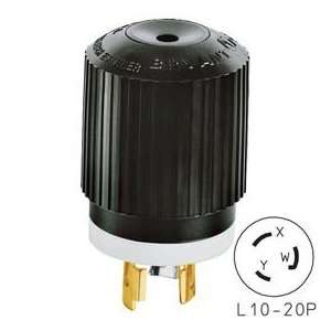   Techspec® Plug, L10 20, 20a, 125/250v, Black/White
