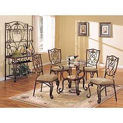 piece Cafe Glass top Dining Table Set  