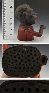Great Vintage English Jolly Negro Coin Bank Cast Iron  